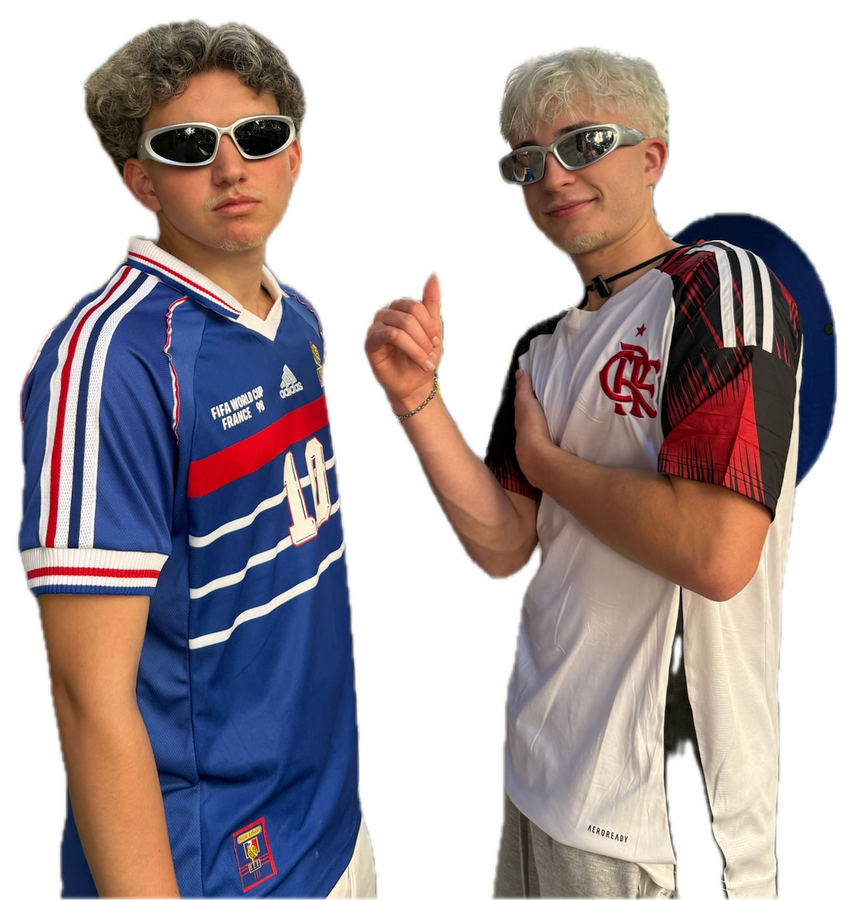 Portrait détouré de deux personnes sur fond transparent